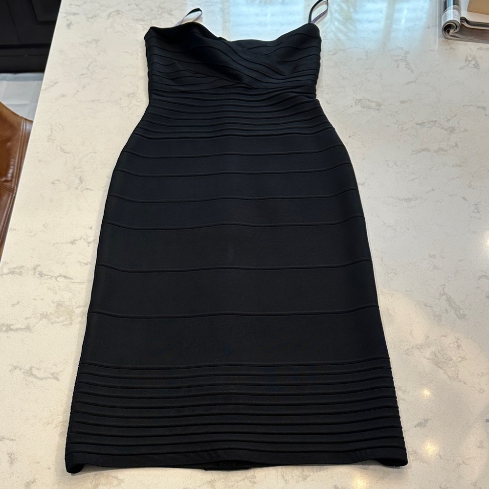Herve Leger Elegant Black Bandage Dress